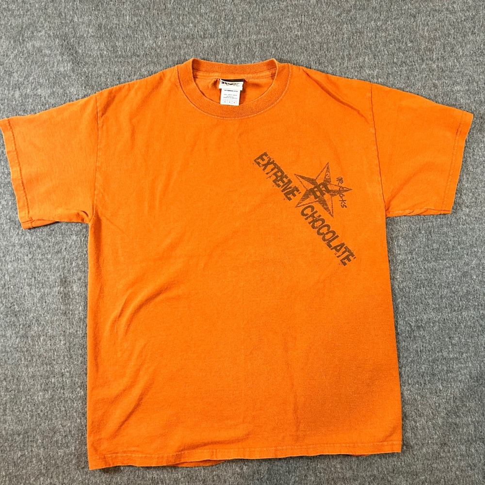 M&M's World Las Vegas T-Shirt Extreme Chocolate Graphic‎ Tee Mens Medium Y2K